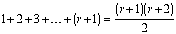 Formula for the sum of 1 through r plus 1