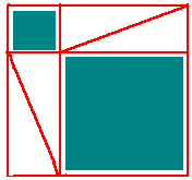Second image in the proof of Pythagoras' Theorem. 